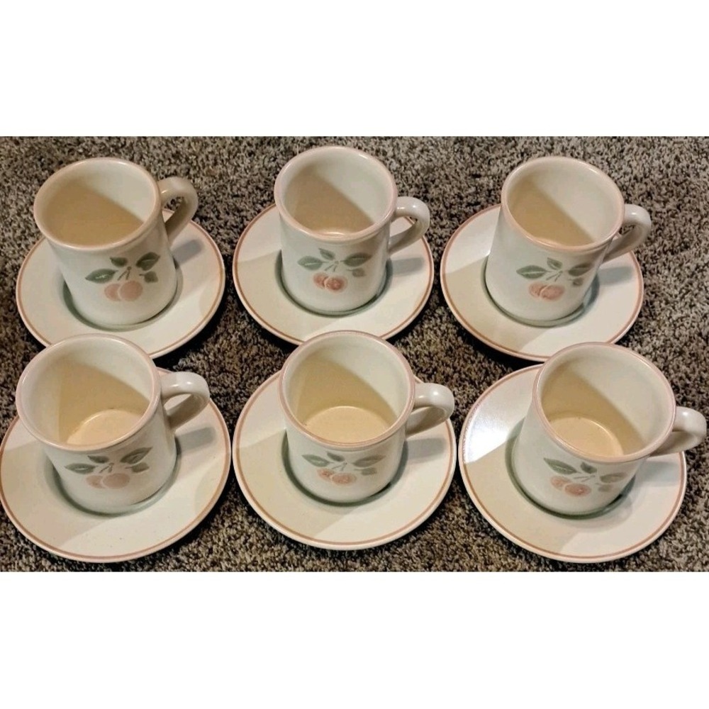 Pfaltzgraff Garden Grove Cup & Saucer Set Of 6